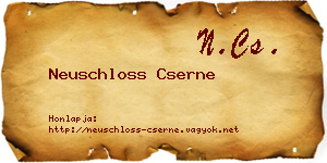 Neuschloss Cserne névjegykártya